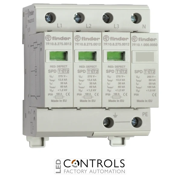 7P.14.8.275.1012 Finder Surge Protection Device SPD arresters 3ph