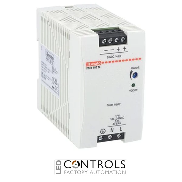 PSE110024 Lovato DIN 1PH POWER SUPPLY 100W 100-240VAC 24VDC