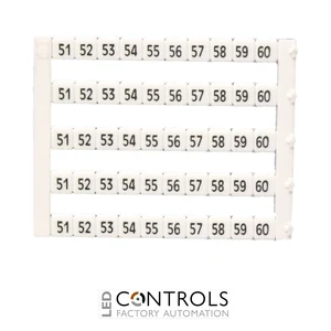 MT5-51-60 IMO Marker 5 x 5 mm White, Printed 51-60