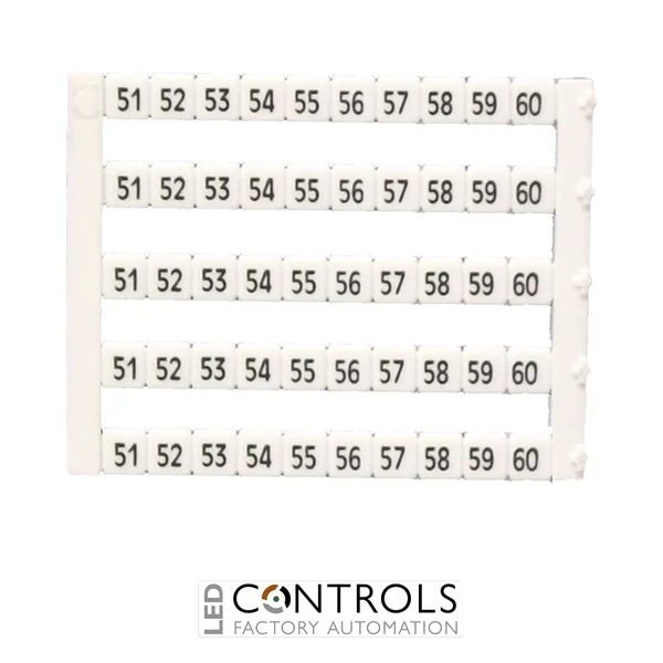 MT5-51-60 IMO Marker 5 x 5 mm White, Printed 51-60