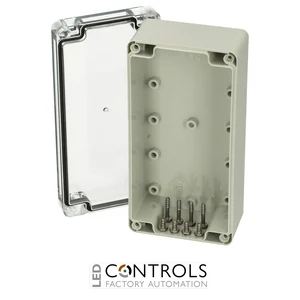 7022631 Fibox PCT 081606 Enclosure, Polycarbonate Clear transparent cover