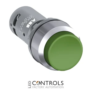 1SFA619102R3012 ABB CP3-30G-10 Compact Pushbutton Green Chrome Metal 1NO