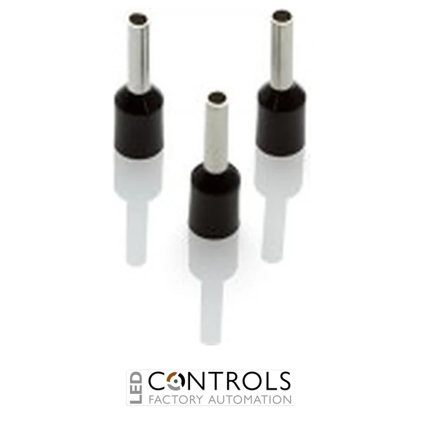 CEF1508F Partex FERRULE 1.5mm BLACK SINGLE (100)