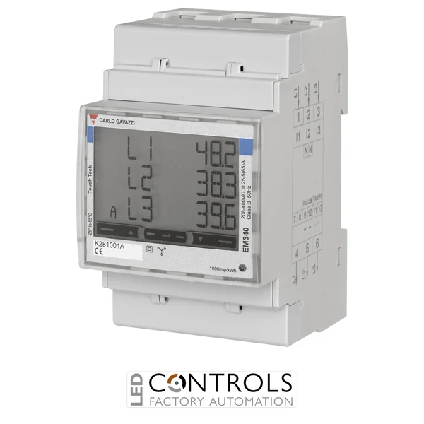 EM340DINAV23XO1X - 3-ph energy meter, 65A, 400V AC L-L
