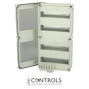 2550022 Fibox THL24-2 Modular component enclosure, grey screw cover with two inspection windows, 4x13 modules