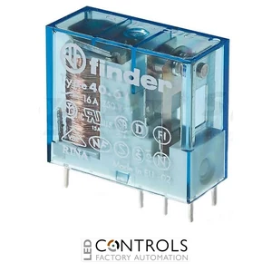 40.61.9.009.0000 Finder Miniature PCB relay 1pole 16A DC 9V