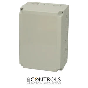 6015327 Fibox PCM 200/125 XG Enclosure, Polycarbonate, metric knock-outs Extra high base, grey cover