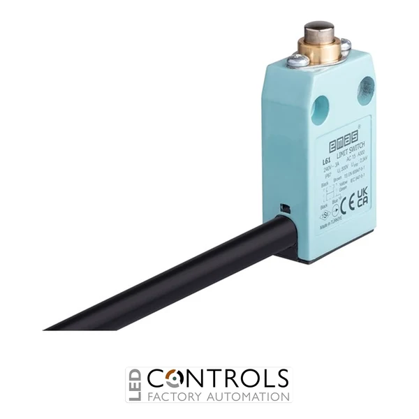 EMAS L61K13PUM211 EMAS L61 SERIES LIMIT SW.SNAP ACTION 1NC+1NO PLUNGER IP67 2MT CABLE
