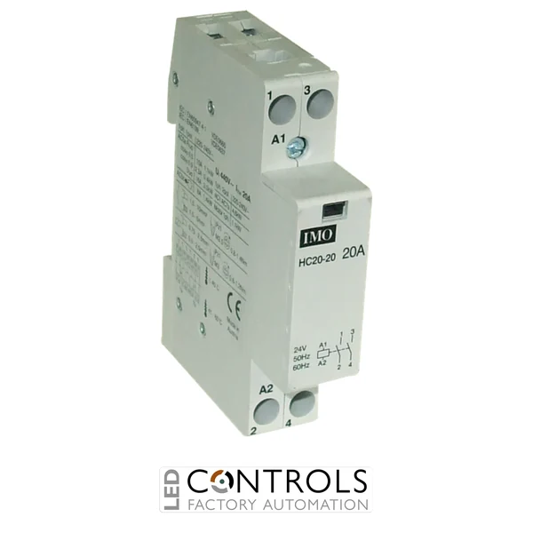 imo hc20-2024 modular heating contactor 20a 2 pole no, 24vac coil