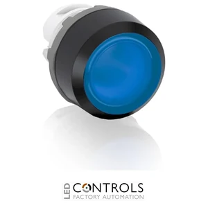 abb maintained blue illuminated flush push button 22mm mp2-11l