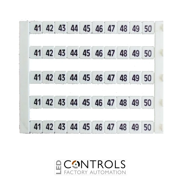 MT5-41-50 IMO Marker 5 x 5 mm White, Printed 41-50