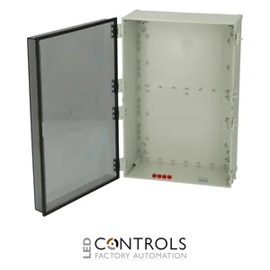 8113070 Fibox CAB PC 604022 T Cabinet, Polycarbonate, Smoked transparent door Latches on the long side