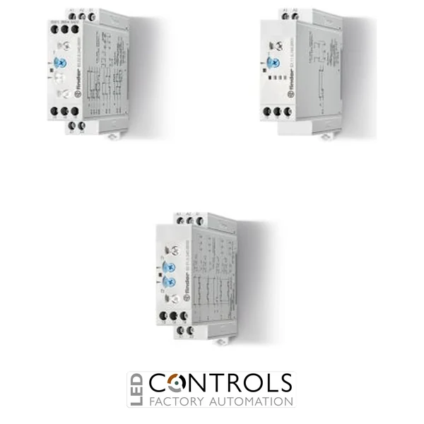 Finder 83.02.0.240.0000T 83 Series Modular Timer Relay  2 Pole 10 Amp 24...240 Volt AC/DC