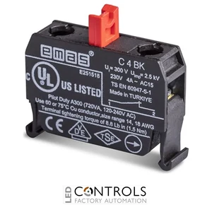EMAS C4BK EMAS CM / CP CONTACT BLOCK STOP FOR B BUTTON BOX
