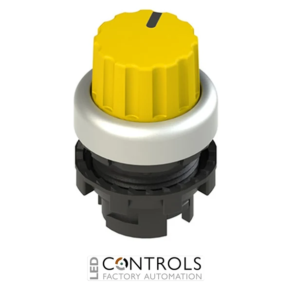E2 1SE42ACA59AB Pizzato Knob selector, 2 positions yellow with marking