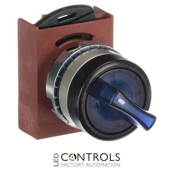 1SFA184636R9104 ABB P9MSLZ3L Blue Illuminated 3-Position Momentary Selector Switch