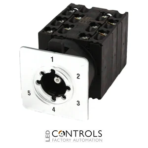 CS20A-ST52 IMO Cam Switch 2 Pole 5 Position 20Amp, Step, With Legend Plate