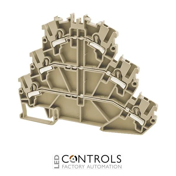 PFT3BEIGE IMO Push Fit Terminal 2.5mm, 500V, 24A, Triple Deck