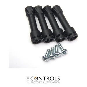 6330004 Fibox MBS BHH Black screw set, High cover (25-100 mm) High base (50-125 mm)