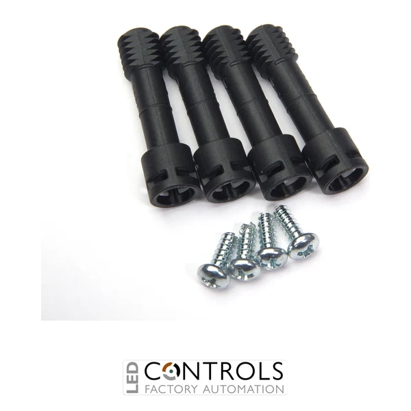 6330004 Fibox MBS BHH Black screw set, High cover (25-100 mm) High base (50-125 mm)