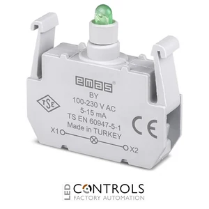 EMAS BY EMAS B CONTACT BLOCK WITH GREEN LED 100-230 V AC/DC