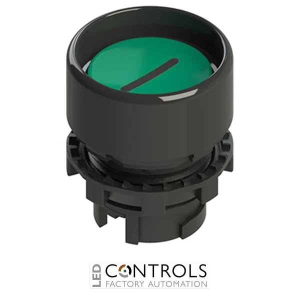 E2 1PU2P421L2 Pizzato Spring-return green booted pushbutton with marking