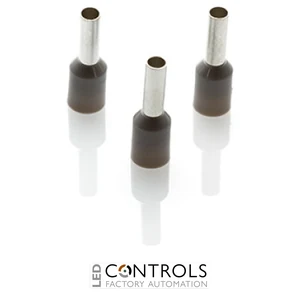 CEF2518F-C Partex single insulated cord end ferrule, 2.5mm², 18mm barrel, Grey, pack of 100