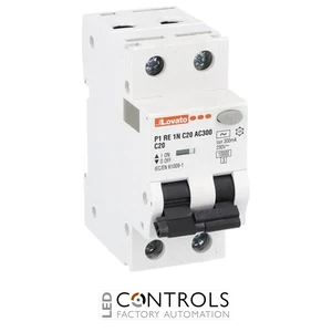 P1RE1NC20AC300 - RCBO 1P+N CURVE C 20A IDN 300MA TYPE AC