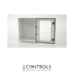 BRES-54P-3L-DC Safybox GRP Electrical Enclosure IP66 3 position lock with a Glazed Door 500Hx400Wx200D