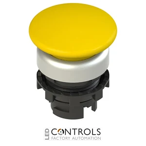 E2 1PU2F5490 Pizzato Spring-return yellow mushroom pushbutton