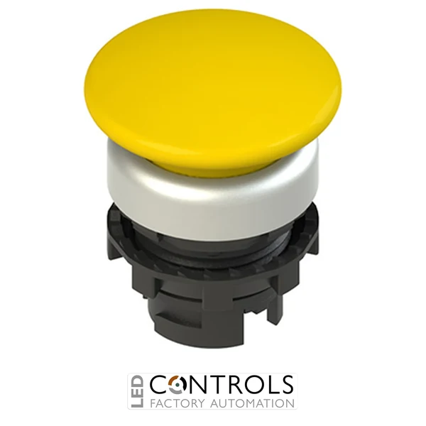 E2 3PU2F5490 Pizzato Spring-return yellow mushroom pushbutton
