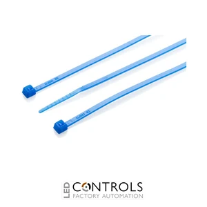 HFC100-BLU Partex non-releasable nylon cable tie, 100mm x 2.5mm, Blue, pack 100