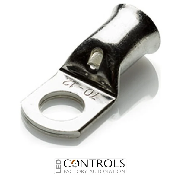 COL70-16 Partex copper tube ring terminal, 70mm², M16 stud, pack 50
