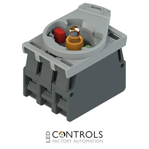 E2 AC-XXBC0060 Pizzato Complete unit with orange LED holder, contact block 1NC+1NO and fixing adapter