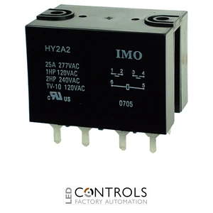 HY2A2120AC IMO High Capacity Industrial Relay DPNO, 25A, 110VAC,2.7VA,AgSnO2