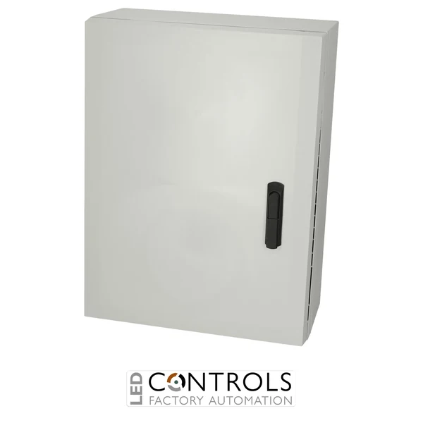 8120099 Fibox ARCA 806030S Cabinet, Polycarbonate Grey cover, Swinghandle, hinges on the long side