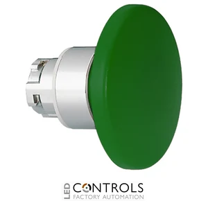 8LM2TB6163 - GREEN MUSHROOM-HEAD BUTTON SPRING RETURN