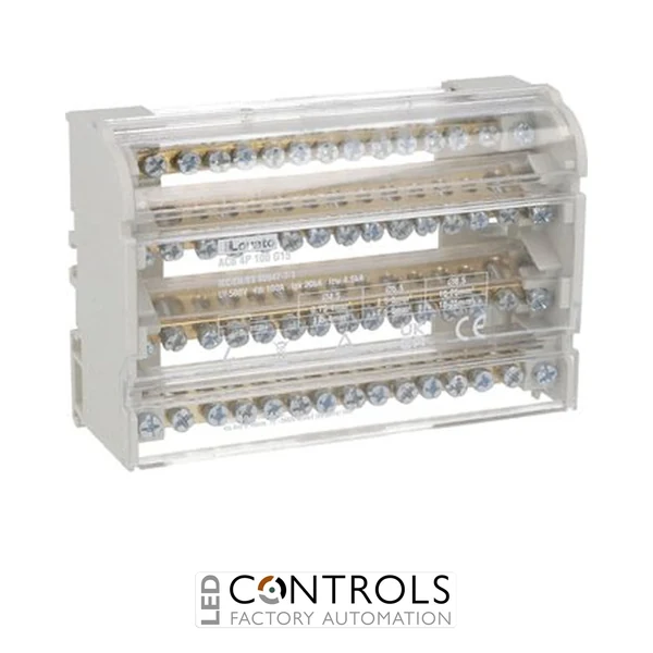 ACB4P100G15 Lovato DIST BLOCK 4P 100A 15 TERMINALS