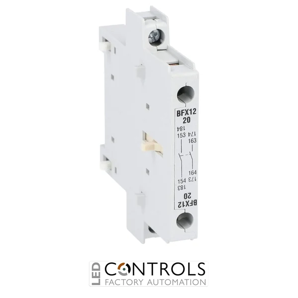 BFX1220 Lovato contactor side mount auxiliary contact 2no for bf09 to bf80 only