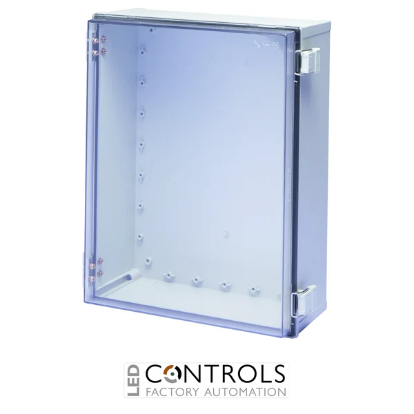 8113055 Fibox CAB PC 453516 T Cabinet, Polycarbonate, Smoked transparent door Latches on the long side