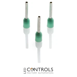 CEF034G-K Partex single insulated cord end ferrule, 0.34mm², 8mm barrel, Turquoise, pack of 1000