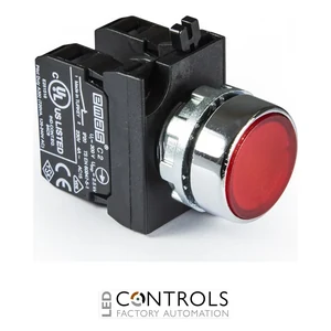 EMAS CM202DK EMAS CM PUSH BUTTON WITH ADAPTER 1NC+1NO RED W.NUT