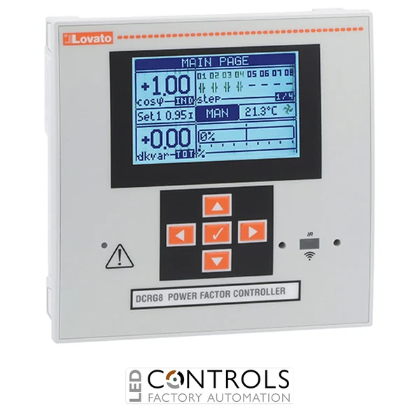 DCRG8IND - EXPANDABLE 8STEP POWER FACTOR INDUCTIVE CONTROLLER