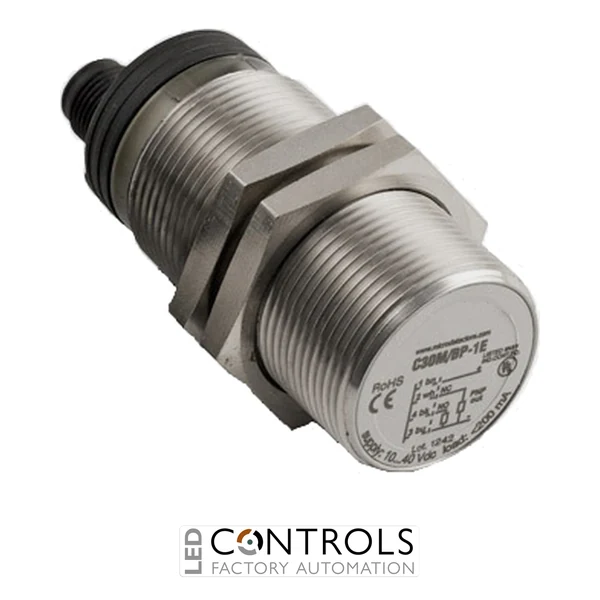 C30M/BN-1E IMO Capacitive Proximity Sw. M30 Shielded, M12 Plug, 10-40VDC