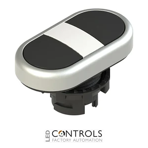E2 1PDRL90121 Pizzato Double lower flush pushbutton, without marking