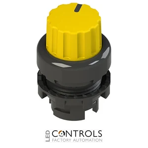 E2 1SL42ACD51AB Pizzato Illuminated knob selector, 2 positions yellow with marking