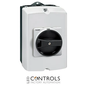 GAZ016B - 3P SWITCH 16A-ENCLOS-BLACK HAND.PADLOCK
