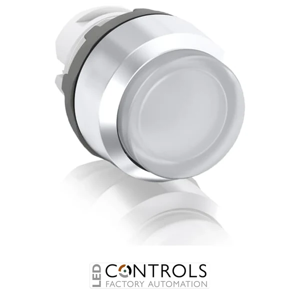abb momentary clear illuminated extended push button 22mm mp3-31c