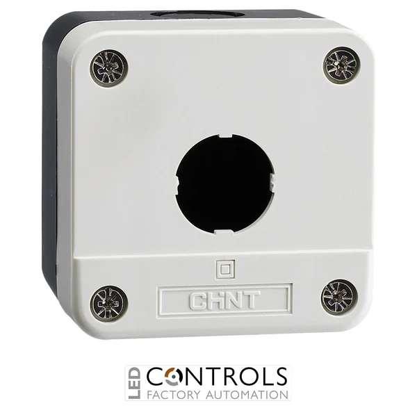 np2-b1 chint 1 station push button 22mm enclosure grey