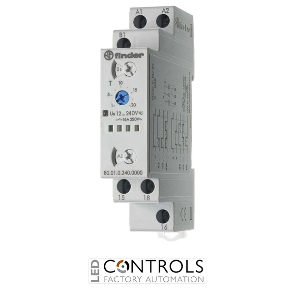 80.01.0.240.0000T Finder Modular timer Multifunction DC 12/240V